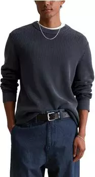 Marc O'Polo Rundhalspullover loose fit mit speziellem Farbeffekt (20973209) navy