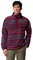 Columbia Helvetia II Printed Half Snap Fleece Pullover rich wine knitk Gr. S