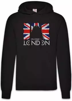 Urban Backwoods Welcome to London Hoodie Sweatshirt schwarz