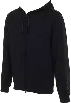 Emporio Armani Basic Terry Sweat Jacke mit durchgehendem Reißverschluss schwarz