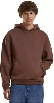 Build Your Brand Fluffy Hoody (BY284) chocolate brown