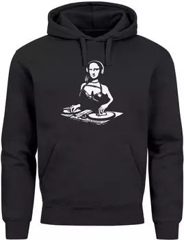 Neverless Mona Lisa Techno Festival DJ Hoodie schwarz