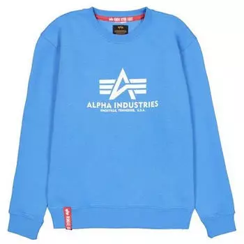Alpha Industries Basic Big Logo Sweatshirt Blau (178302-737)