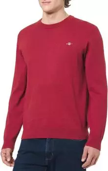 GANT Classic Rundhalspullover aus Baumwolle (8030561) iron red melange