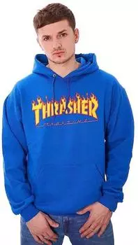 Thrasher Flame Hoodie k&ouml;nigsblau