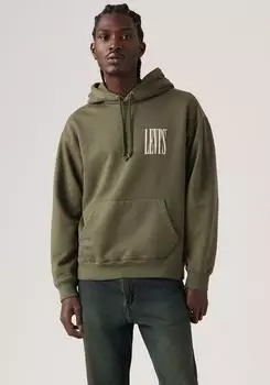 Levi's Relaxed Graphic Serif Hoodie (54062266) oliv/wei&szlig;