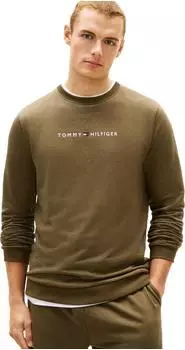 Tommy Hilfiger TH Original Trainingsoberteil mit Logo-Stickerei (UM0UM03666) khaki/army green