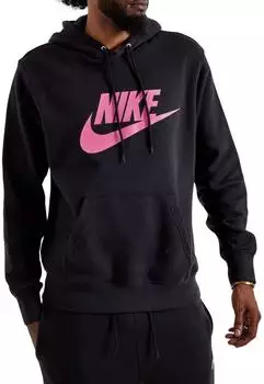 Nike Club Fleece Graphic Pullover Hoodie (FN3868-011) schwarz/hellpink
