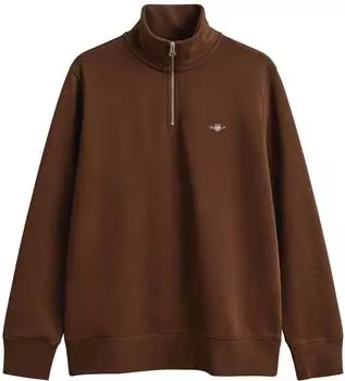 GANT Reg Shield Half Zip Sweat Sweatshirt (2008005) mahogany brown