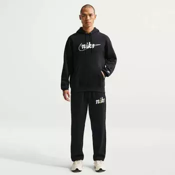 Nike Club Fleece Graphic Pullover Hoodie (IF0685) schwarz/weiß