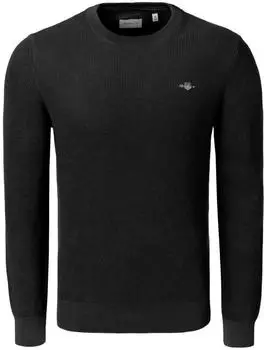 GANT Classic Rundhalspullover aus Baumwolle (8030561) schwarz
