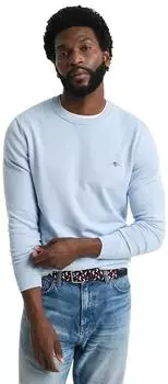 GANT Classic Rundhalspullover aus Baumwolle (8030561) Fresh Blue S