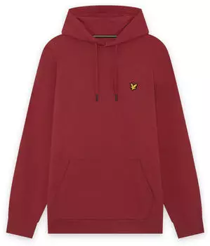 Lyle & Scott Brushback Hoodie karminrot
