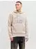 Jack & Jones JJELOGO SWEAT HOOD 2 COL NOOS Kapuzensweatshirt mit Print, Regular Fit (12279649) moonbeam/creme/blau/weiß