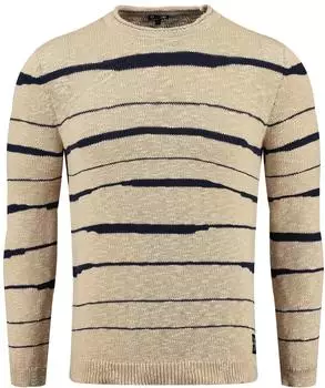 Key Largo MST Sector Round Pullover (MST00144) beige