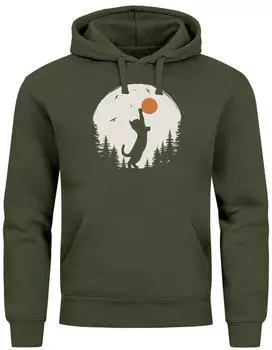 Neverless Skull Captain Hoodie mit Frontprint (26665) grün
