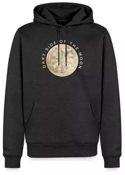 spreadshirt Dart Side Of The Moon Vintage Look Hoodie - anthrazit meliert