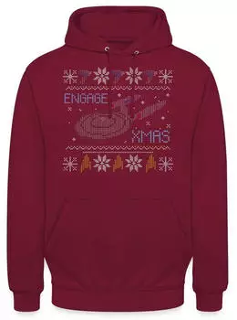 spreadshirt Ugly X-Mas Engage Premium Pullover bordeaux