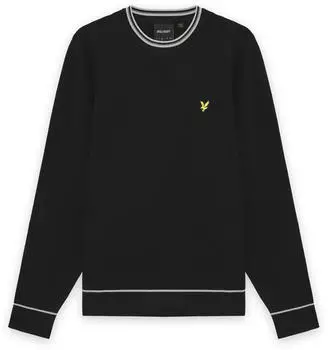 Lyle & Scott Strickpullover mit Rundhalsausschnitt, Normale Passform (KN2429V) grau/schwarz/weiß