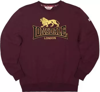 Lonsdale LAWINS Rundhals Sweatshirt Regular Fit (117463) oxblood/yellow/black
