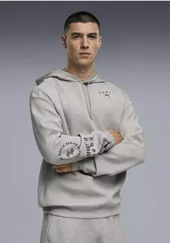 Puma X HYROX CLOUDSPUN HOODIE Regular Fit Kapuzensweatshirt (528578-04) light gray heather