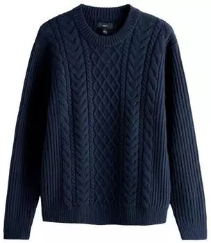 Next Fashion Aran Pullover Regular Fit dunkelblau
