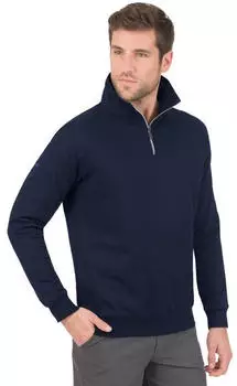 Trigema Sweatshirt mit Rei&szlig;verschluss Classic Fit (413043) navy