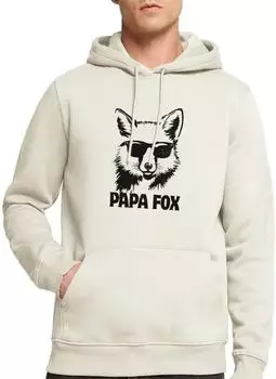 spreadshirt Papa Capy Capybara Für Coole Väter Premium Hoodie (77043) naturweiß