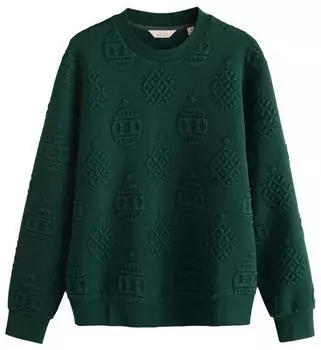 Next Fashion Sweater Sweatshirt mit Stickerei (F7047302) tanne