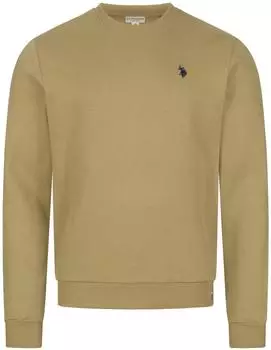 U.S. Polo Assn. P015 Sweatshirt mit Rundhalsausschnitt beige/navy