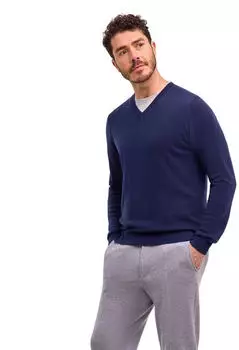 Falke Pure Cashmere Strickpullover enzian