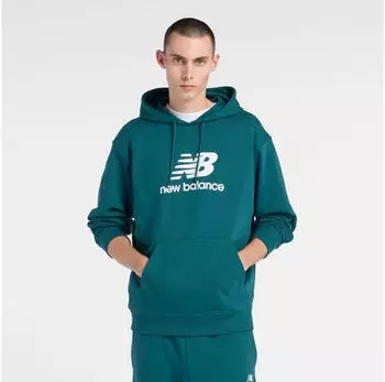 New Balance French Terry Stacked Logo Hoodie (MT41501) medusa green