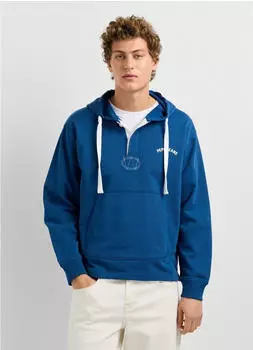 Pepe Jeans John Hoodie Kapuzensweatshirt mit Knopfleiste (PM5800175) ink blue