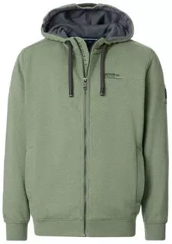 CASAMODA Sweatjacke mit Kapuze Baumwollmix Regular Fit (16773335) t&uuml;rkis