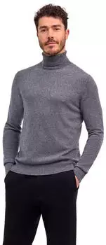 Falke Pure Cashmere Strickpullover mit Rollkragen dark grey-heather