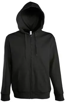 Sol's Seven Kapuzen-Reißverschlussjacke schwarz