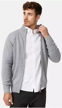 Indicode INLut Strickjacke hellgrau
