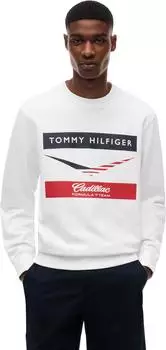 Tommy Hilfiger TH X Cadillac F1 Chevron Crewneck Sweatshirt (MN0MN00080) weiß