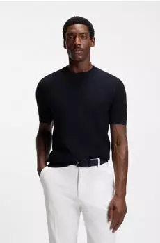 Hugo Boss Nilton Kurzarm-Pullover Regular Fit (50560468) dunkelblau