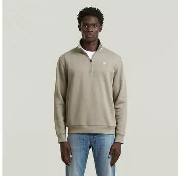 G-Star Premium Core Half Zip Sweater Beige elephant skin D26459-C235-G106