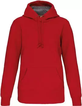 Kariban Hoodie Kapuzenpullover Sweatjacke (K443) rot