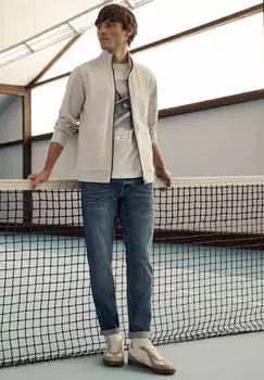 Street One Piqu&eacute; Troyer Sweatshirt beige