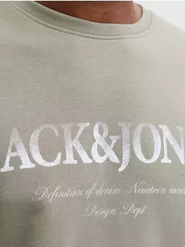 Jack & Jones JJDEVIN DAYTONA PRINT SWEAT CREW Sweatshirt (86899101) vetiver