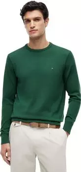 Tommy Hilfiger Flag Embroidery Crew Neck Jumper (MW0MW39999) street green