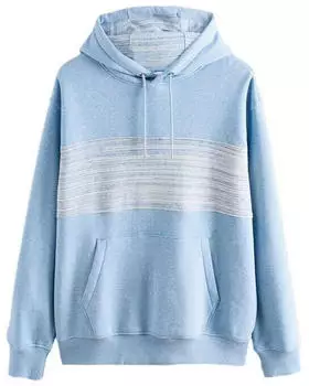 Next Fashion Hoodie Loose Fit himmelblau/weiß