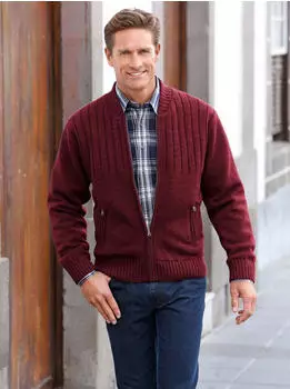 Witt Weiden Langarm Strickjacke dunkelrot