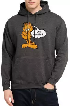spreadshirt Garfield Kratzer Hoodie anthrazit
