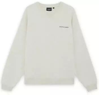 Lyle & Scott Fleece-Sweatshirt mit Brushback-Schriftzug (ML2400V) ecru