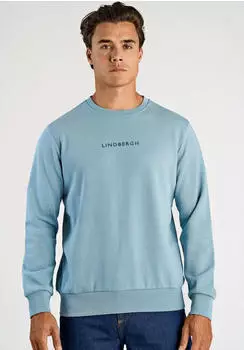 Lindbergh Neck Printed Sweat (71318623) lt iron blau