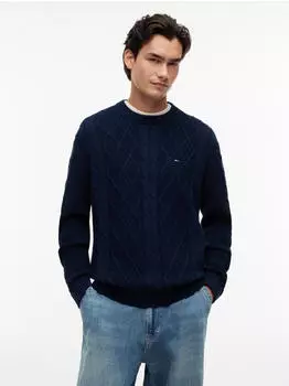 Tommy Hilfiger TJM Regular Classic Flag Cable Knit Sweater (52243533) dark night navy
